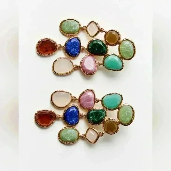 Zara Resin Stone Earrings - Picture 4 of 5